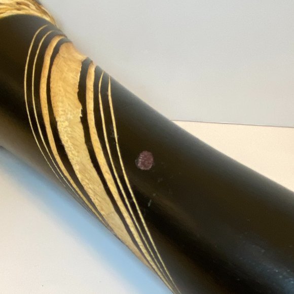 Tall Carved Mango Tree Wood Vase Dark Expresso Color - Picture 5 of 7